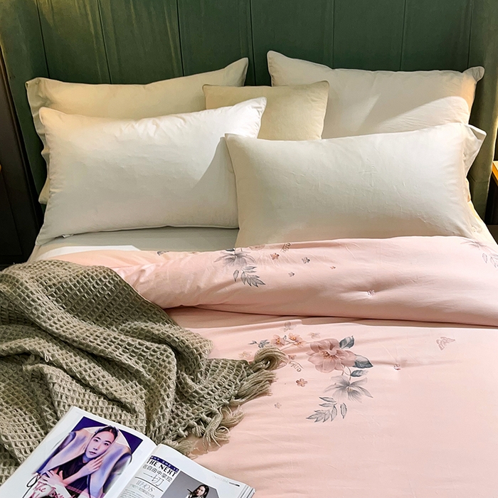 91家纺网 家纺一手货源 找家纺 禹祥家纺 2026新款全棉蚕丝被被子被芯冬被子母被提花蚕丝被 被子被芯 心愿玉色