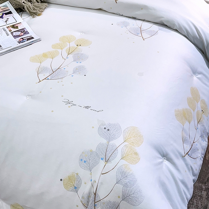 91家纺网 家纺一手货源 找家纺 禹祥家纺 2026新款全棉蚕丝被被子被芯冬被子母被提花蚕丝被 被子被芯 叶知秋