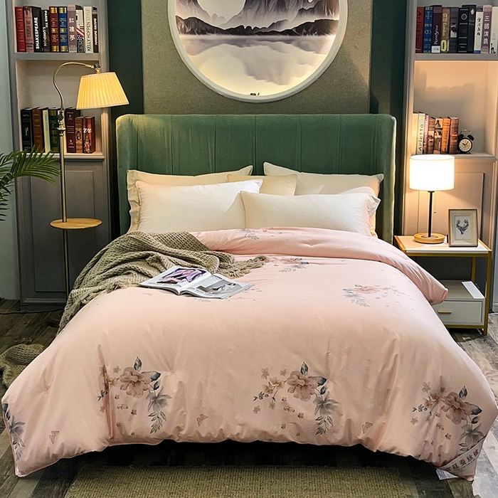 禹祥家纺 2026新款全棉蚕丝被被子被芯冬被子母被提花蚕丝被 被子被芯 心愿玉色