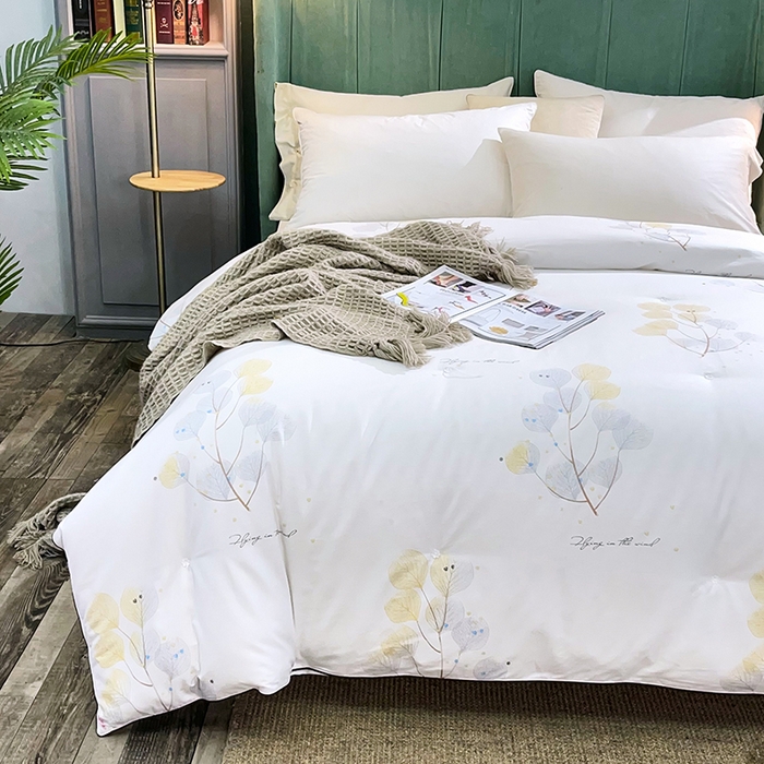 91家纺网 家纺一手货源 找家纺 禹祥家纺 2026新款全棉蚕丝被被子被芯冬被子母被提花蚕丝被 被子被芯 叶知秋