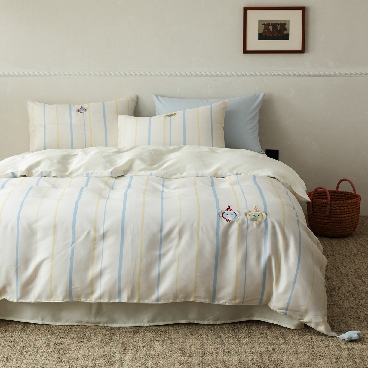 91家纺网 家纺一手货源 找家纺 （总）初拾 2026新款60支兰精天丝“情绪价值”四件套-星星象