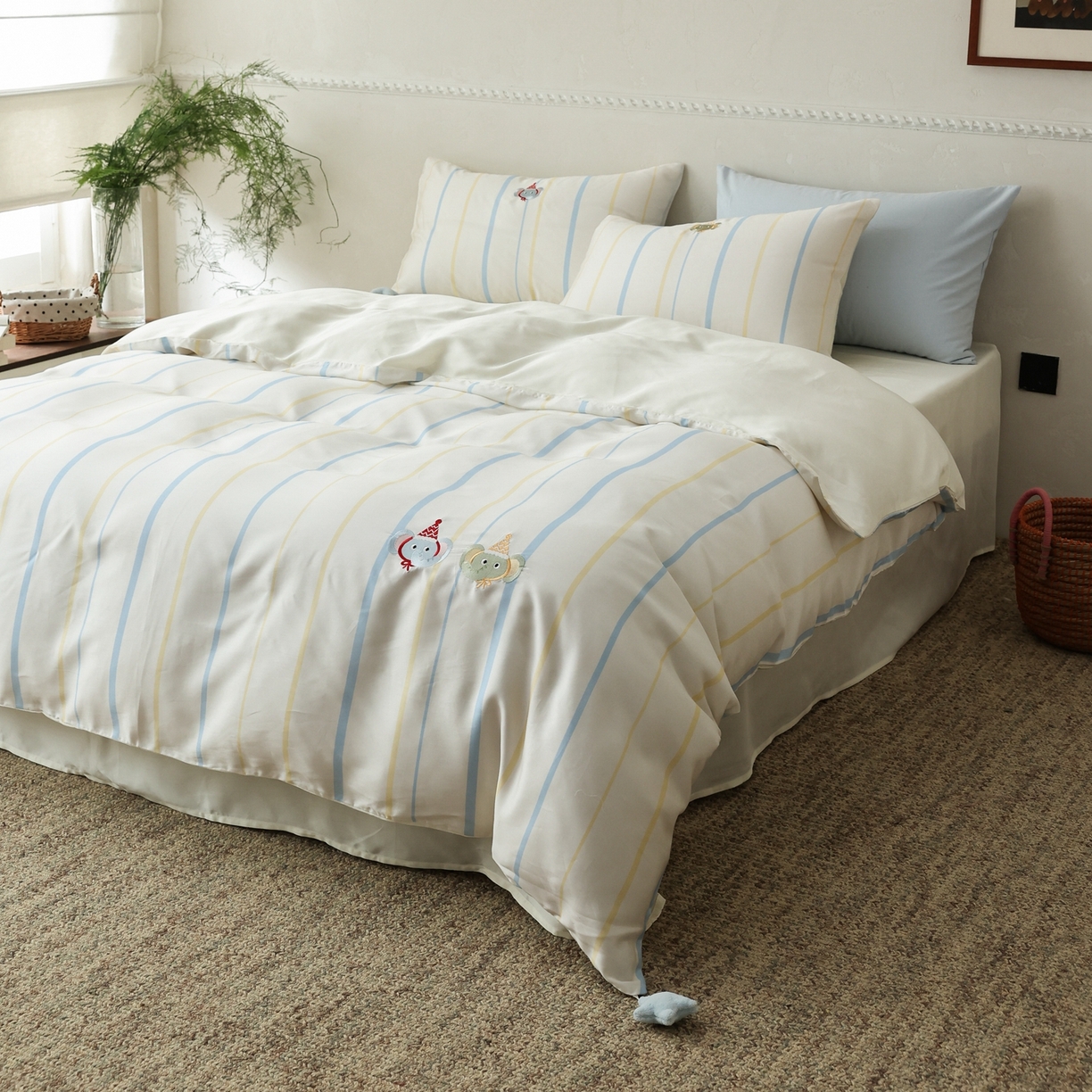 91家纺网 家纺一手货源 找家纺 （总）初拾 2026新款60支兰精天丝“情绪价值”四件套-星星象