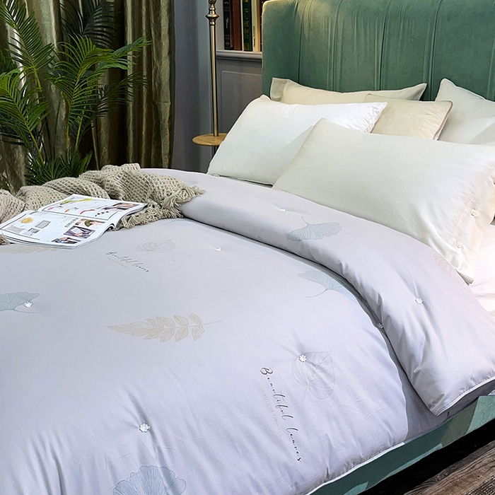 91家纺网 家纺一手货源 找家纺 禹祥家纺 2026新款全棉蚕丝被被子被芯冬被子母被提花蚕丝被 被子被芯 摇叶