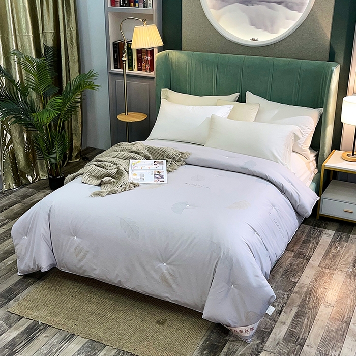 91家纺网 家纺一手货源 找家纺 禹祥家纺 2026新款全棉蚕丝被被子被芯冬被子母被提花蚕丝被 被子被芯 摇叶