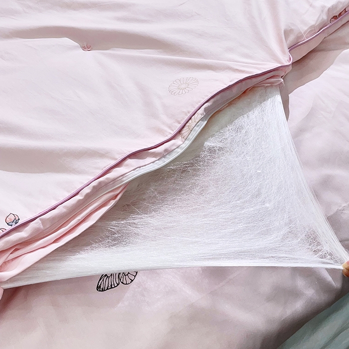 91家纺网 家纺一手货源 找家纺 禹祥家纺 2026新款全棉蚕丝被被子被芯冬被子母被提花蚕丝被 被子被芯 伊人粉