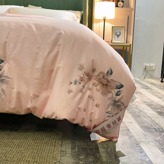 91家纺网 家纺一手货源 找家纺 禹祥家纺 2026新款全棉蚕丝被被子被芯冬被子母被提花蚕丝被 被子被芯 心愿玉色