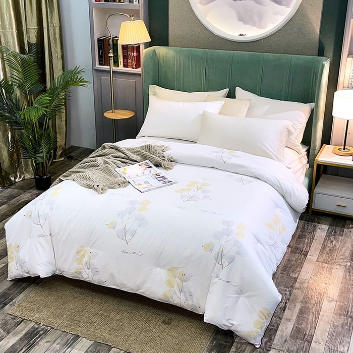 91家纺网 家纺一手货源 找家纺 禹祥家纺 2026新款全棉蚕丝被被子被芯冬被子母被提花蚕丝被 被子被芯 叶知秋