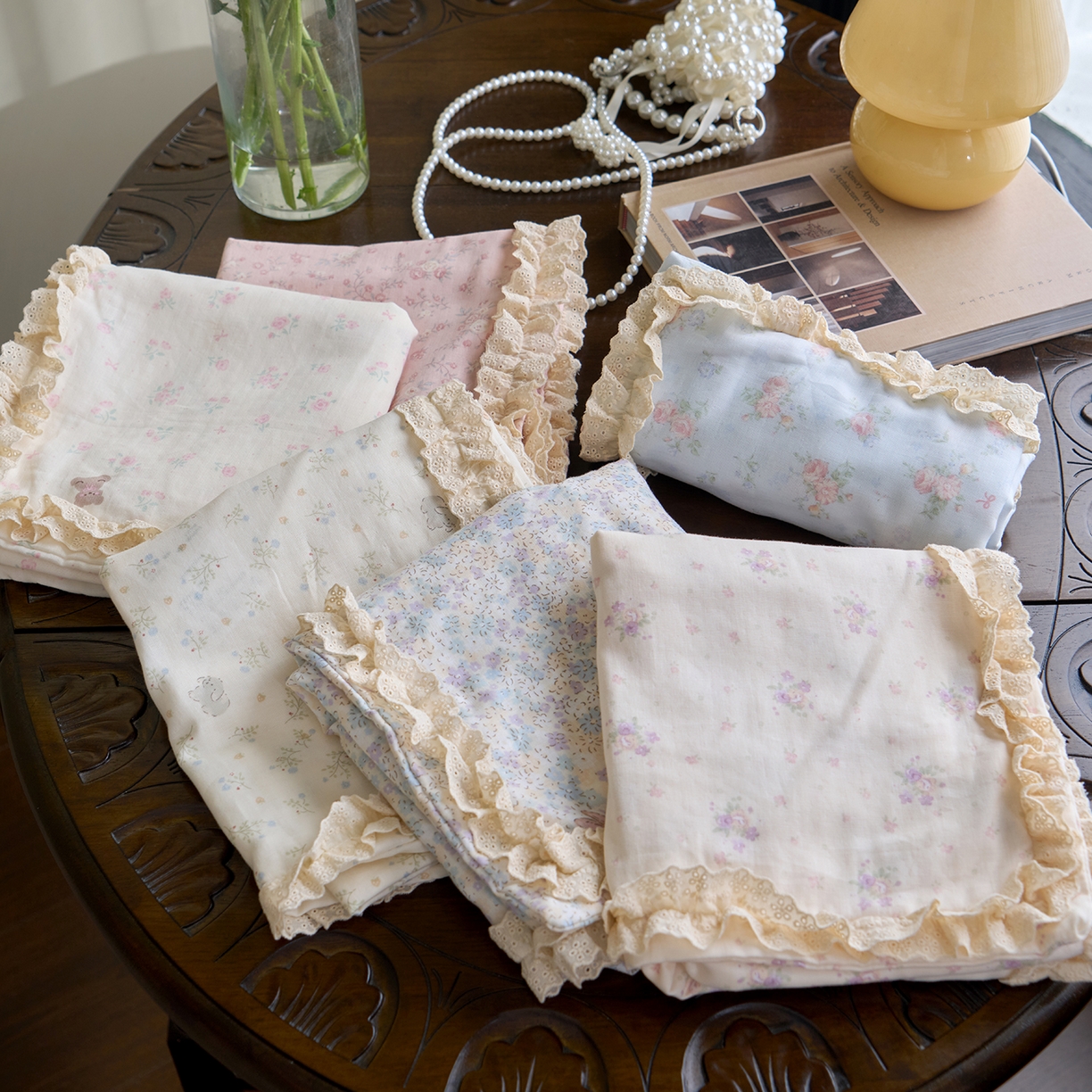 91家纺网 家纺一手货源 找家纺 （总）洋铭区（原狠狠爱） 2026新款双层纱皱皱花边夏被夏凉被空调被三件套