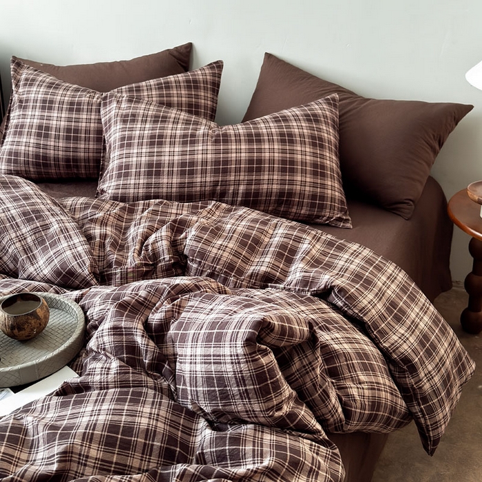 91家纺网 家纺一手货源 找家纺 （总）豪美鑫 2026新款经典格纹四件套 苏格兰系列