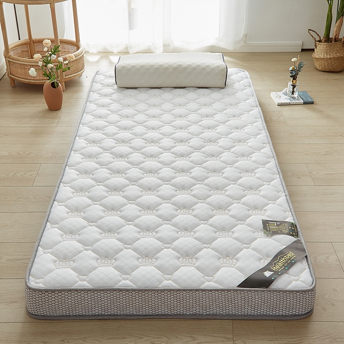 91家纺网 家纺一手货源 找家纺 优莱床垫 2026新款乳胶记忆海棉中国结款床垫-学生款 记忆棉皇冠白