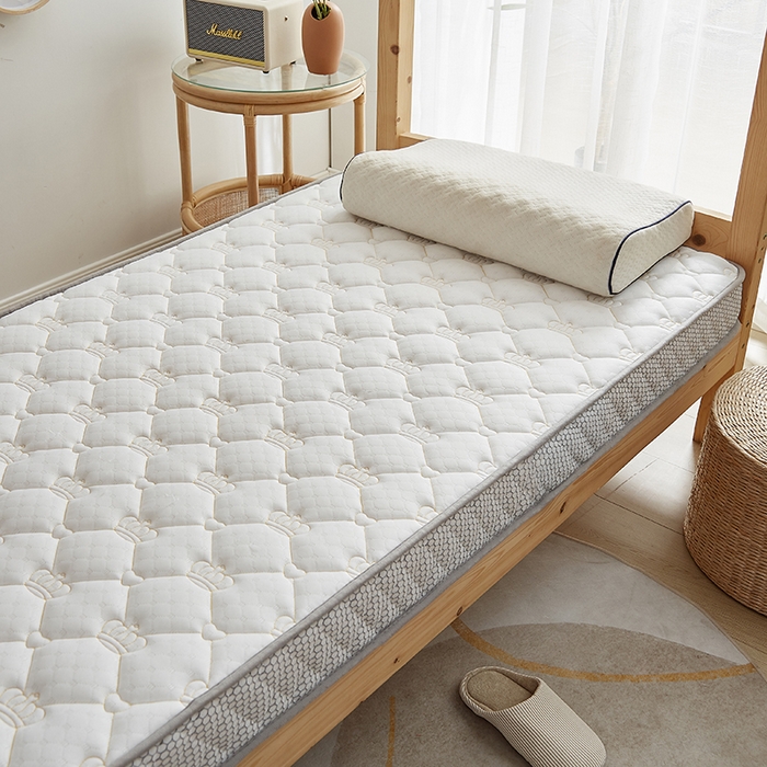 91家纺网 家纺一手货源 找家纺 优莱床垫 2026新款乳胶记忆海棉中国结款床垫-学生款 记忆棉皇冠白