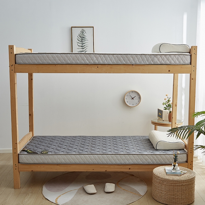 91家纺网 家纺一手货源 找家纺 优莱床垫 2026新款乳胶记忆海棉中国结款床垫-学生款 记忆棉皇冠灰