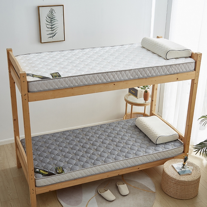 91家纺网 家纺一手货源 找家纺 优莱床垫 2026新款乳胶记忆海棉中国结款床垫-学生款 记忆棉皇冠灰