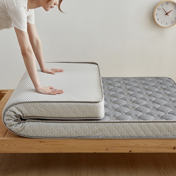 91家纺网 家纺一手货源 找家纺 优莱床垫 2026新款乳胶记忆海棉中国结款床垫-学生款 记忆棉皇冠灰