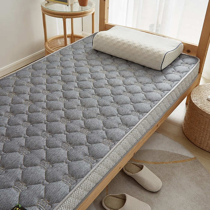 91家纺网 家纺一手货源 找家纺 优莱床垫 2026新款乳胶记忆海棉中国结款床垫-学生款 记忆棉皇冠灰