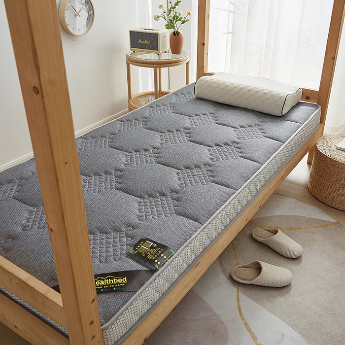 91家纺网 家纺一手货源 找家纺 优莱床垫 2026新款乳胶记忆海棉中国结款床垫-学生款 记忆棉中国结灰