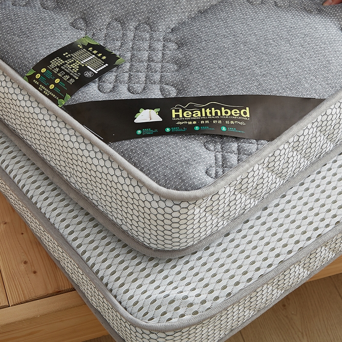 91家纺网 家纺一手货源 找家纺 优莱床垫 2026新款乳胶记忆海棉中国结款床垫-学生款 记忆棉中国结灰