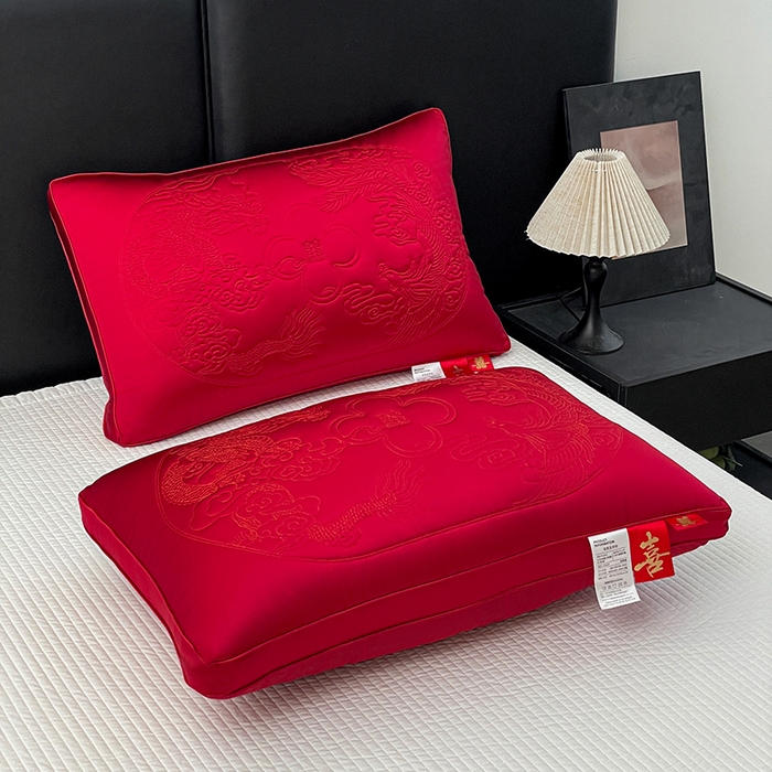 91家纺网 家纺一手货源 找家纺 （总）她喜爱枕芯 2026新款龙凤呈祥婚庆枕头枕芯