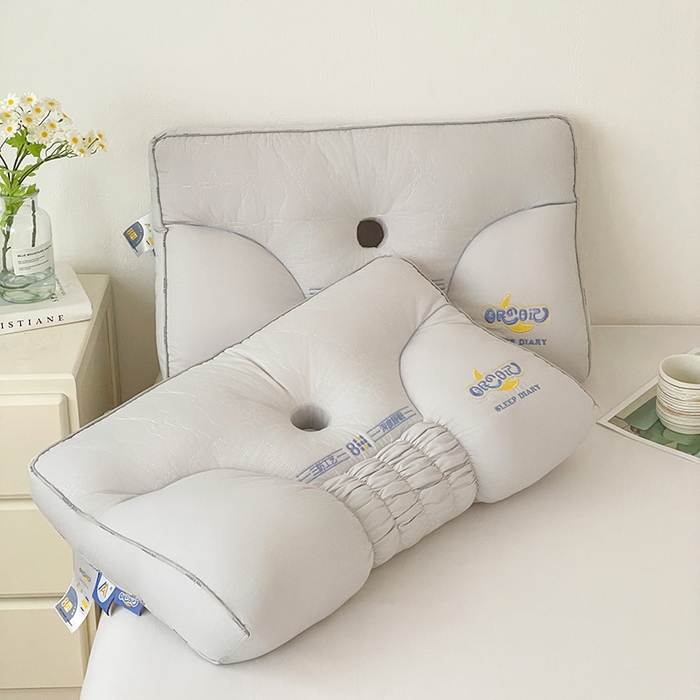 她喜爱枕芯 2026新款睡眠日记颈椎枕头枕芯 灰色