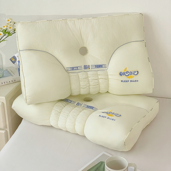 91家纺网 家纺一手货源 找家纺 她喜爱枕芯 2026新款睡眠日记颈椎枕头枕芯 米色