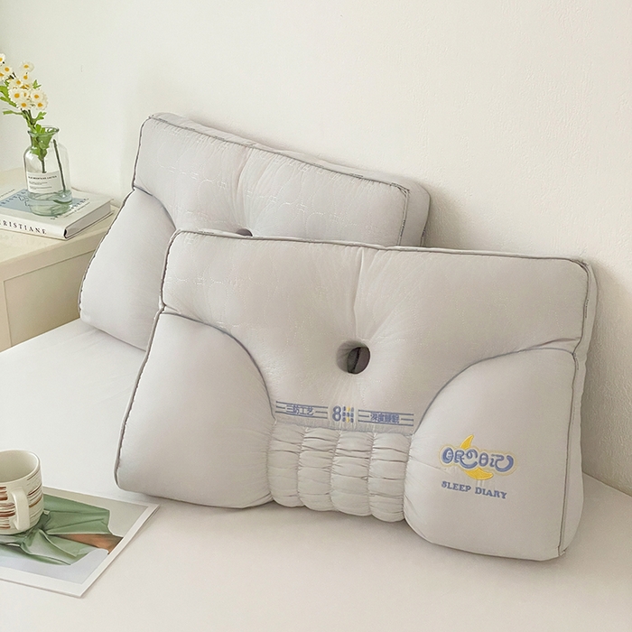 91家纺网 家纺一手货源 找家纺 她喜爱枕芯 2026新款睡眠日记颈椎枕头枕芯 灰色