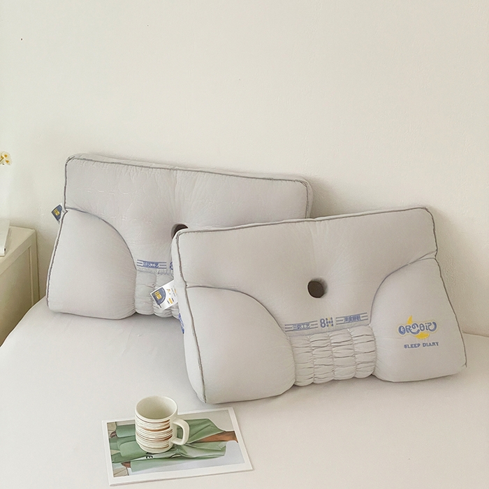 91家纺网 家纺一手货源 找家纺 她喜爱枕芯 2026新款睡眠日记颈椎枕头枕芯 灰色