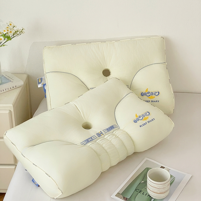 她喜爱枕芯 2026新款睡眠日记颈椎枕头枕芯 米色