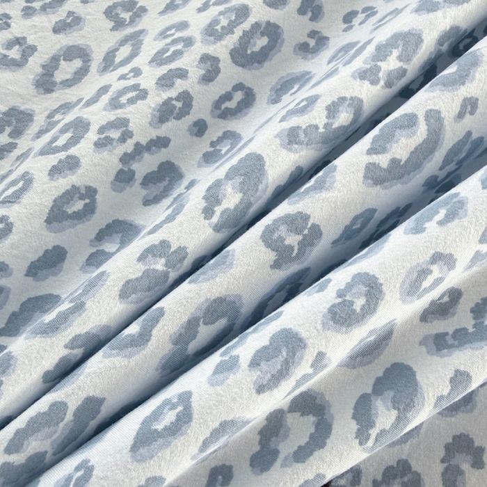 91家纺网 家纺一手货源 找家纺 恋佳居 2026新款毛巾绣古法棉床笠床盖四件套 蓝酷豹猫