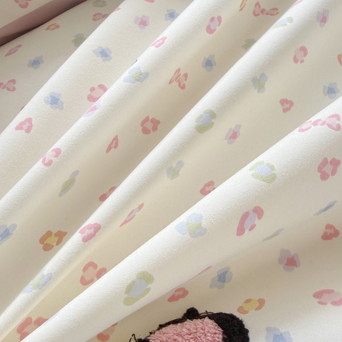 91家纺网 家纺一手货源 找家纺 恋佳居 2026新款毛巾绣古法棉床笠床盖四件套 软萌时光