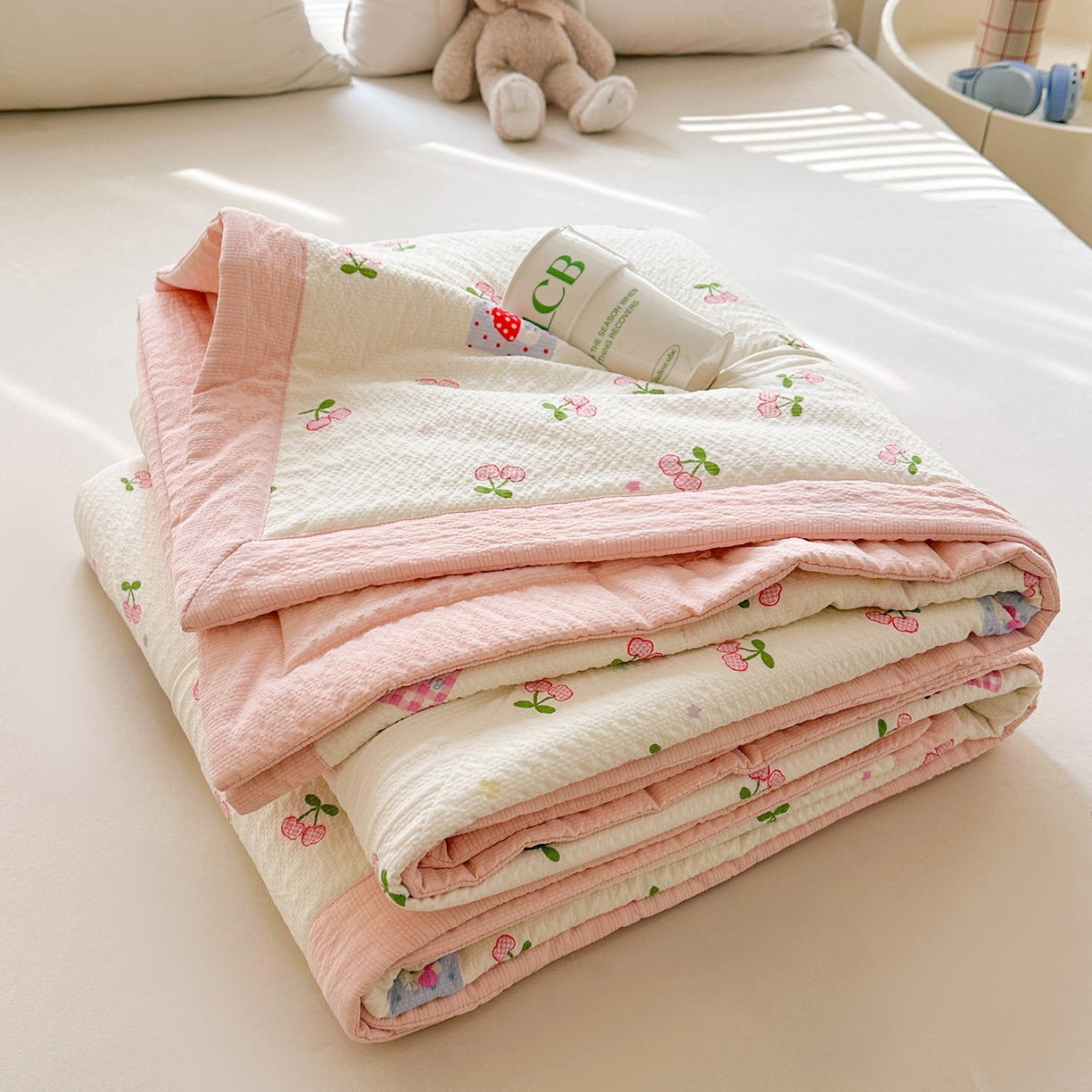 91家纺网 家纺一手货源 找家纺 （总）魅图家纺 2026新款泡芙纱新疆棉花夏被