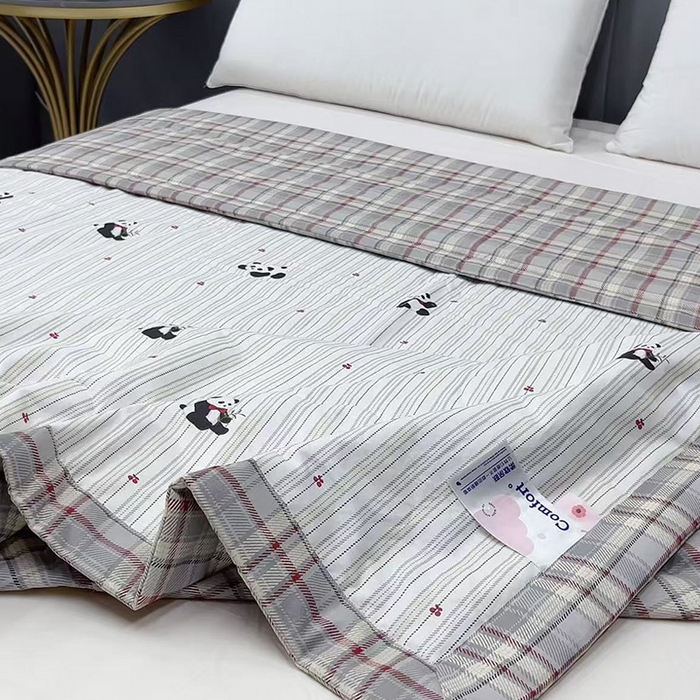 91家纺网 家纺一手货源 找家纺 （总）柏薇 2026新款全棉印花手包边夏凉被