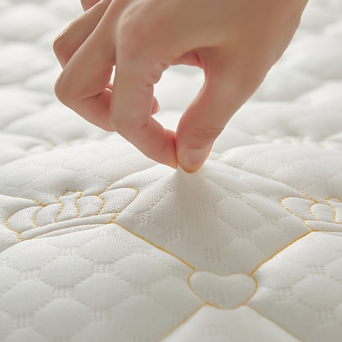 91家纺网 家纺一手货源 找家纺 优莱床垫 2026新款乳胶记忆海棉中国结款床垫-大床款 记忆棉皇冠白