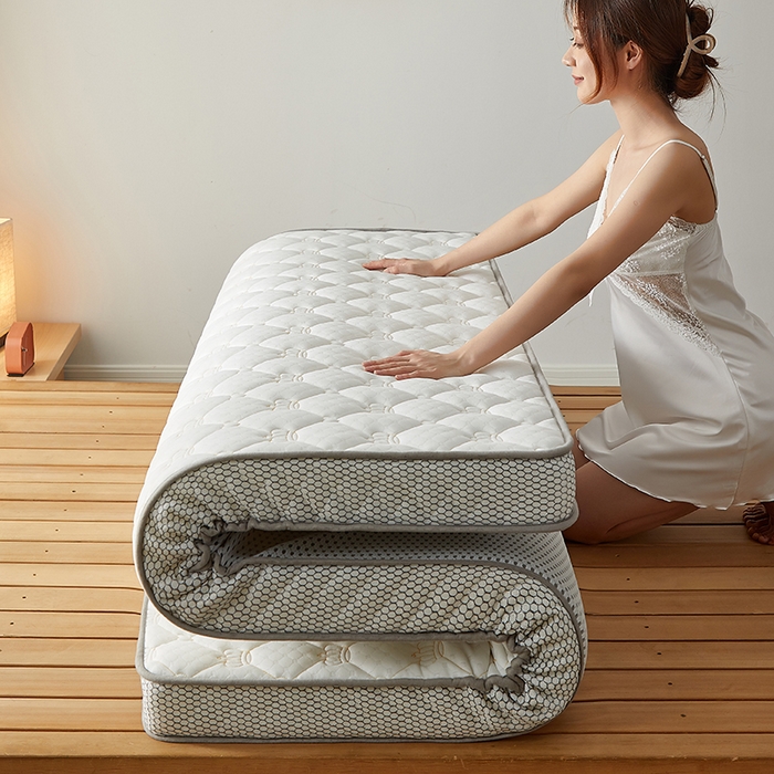 91家纺网 家纺一手货源 找家纺 优莱床垫 2026新款乳胶记忆海棉中国结款床垫-大床款 记忆棉皇冠白