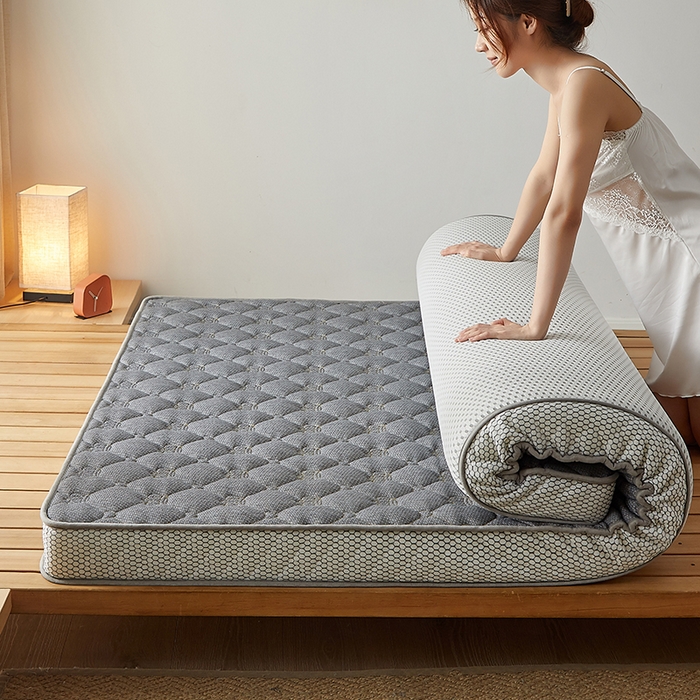 91家纺网 家纺一手货源 找家纺 优莱床垫 2026新款乳胶记忆海棉中国结款床垫-大床款 记忆棉皇冠灰