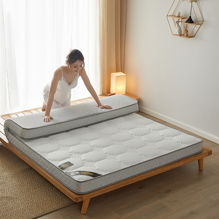 91家纺网 家纺一手货源 找家纺 优莱床垫 2026新款乳胶记忆海棉中国结款床垫-大床款 记忆棉中国结白