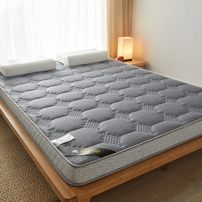 91家纺网 家纺一手货源 找家纺 优莱床垫 2026新款乳胶记忆海棉中国结款床垫-大床款 记忆棉中国结灰