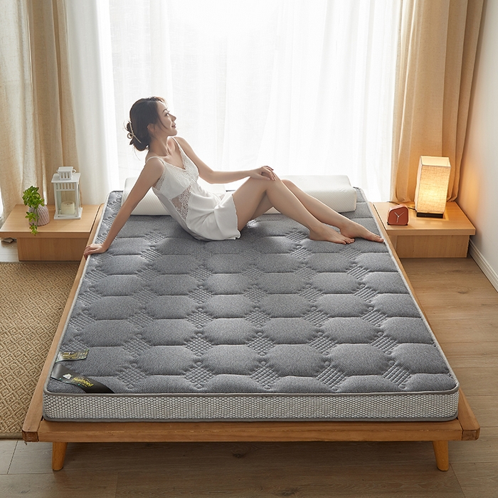 91家纺网 家纺一手货源 找家纺 优莱床垫 2026新款乳胶记忆海棉中国结款床垫-大床款 记忆棉中国结灰