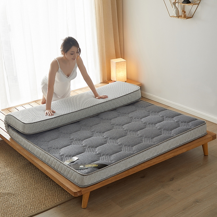 91家纺网 家纺一手货源 找家纺 优莱床垫 2026新款乳胶记忆海棉中国结款床垫-大床款 记忆棉中国结灰