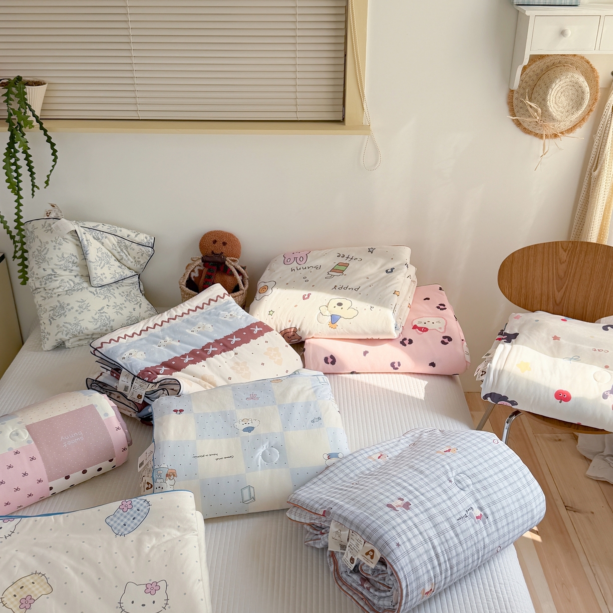 91家纺网 家纺一手货源 找家纺 （总）暖生活 2026春夏新款A类牛奶针织棉夏被夏凉被空调被