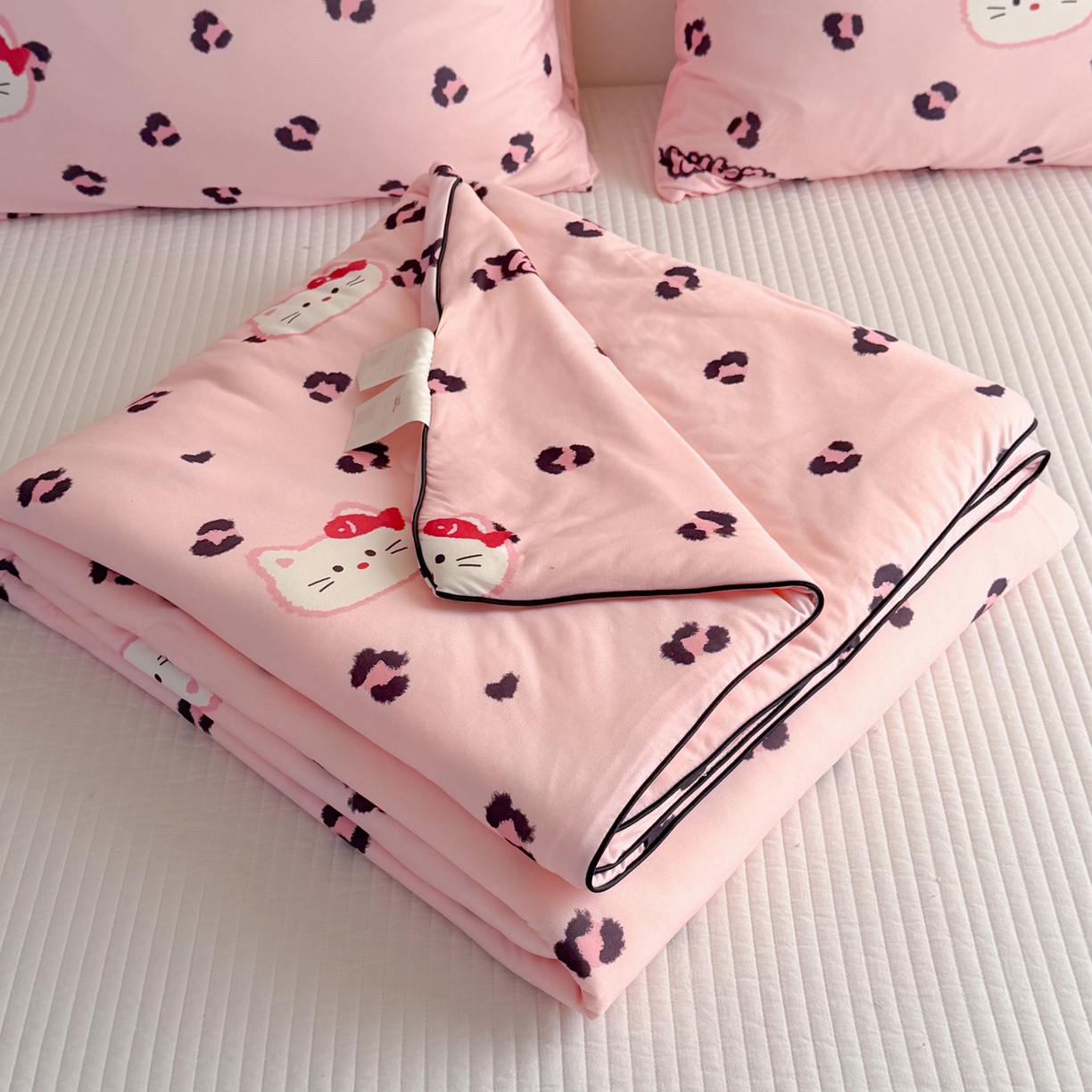 暖生活 2026春夏新款A类牛奶针织棉夏被夏凉被空调被 豹纹凯蒂