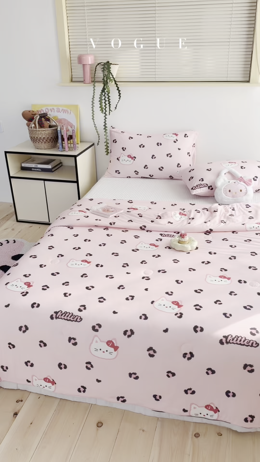 91家纺网 家纺一手货源 找家纺 暖生活 2026春夏新款A类牛奶针织棉夏被夏凉被空调被 豹纹凯蒂