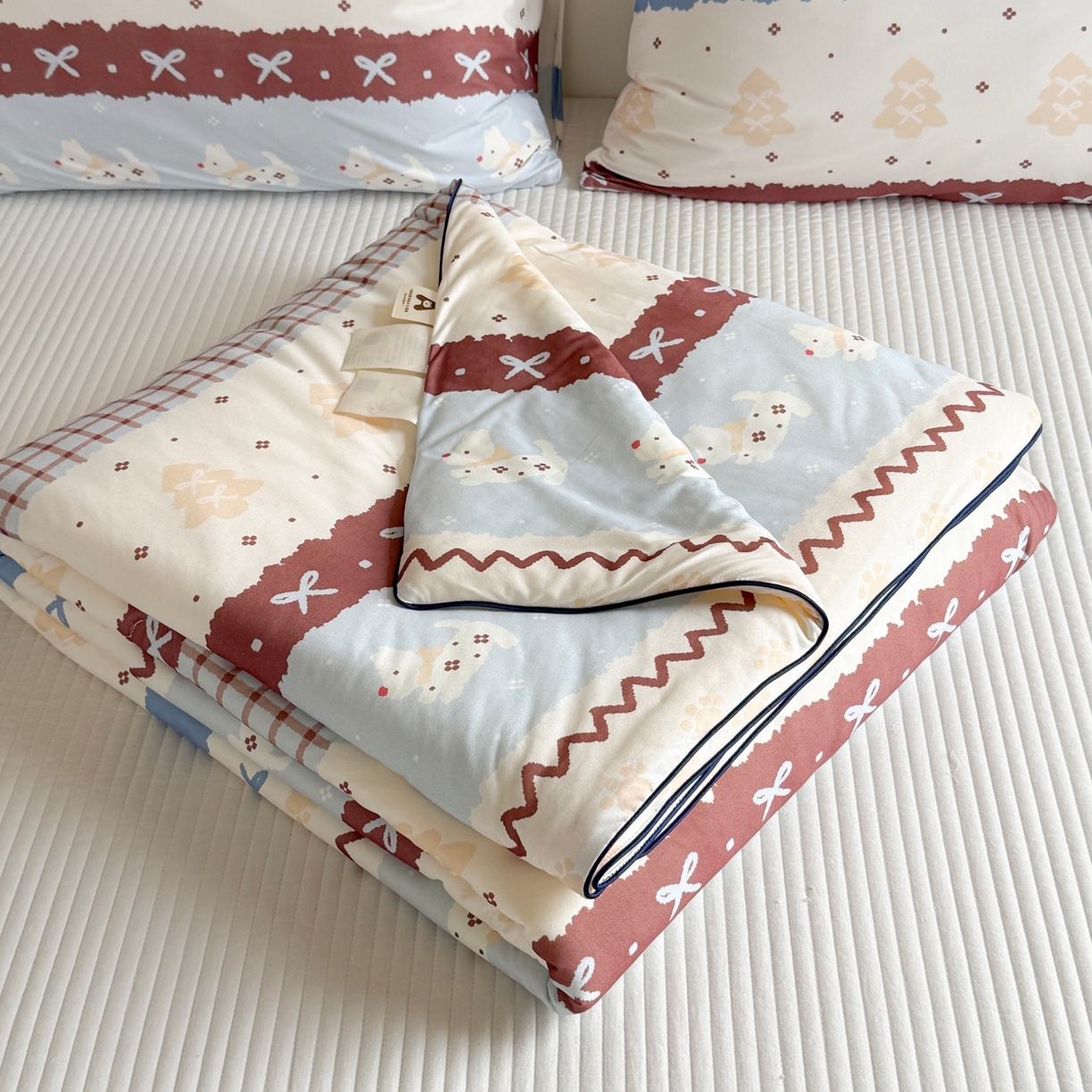 暖生活 2026春夏新款A类牛奶针织棉夏被夏凉被空调被 费尔狗