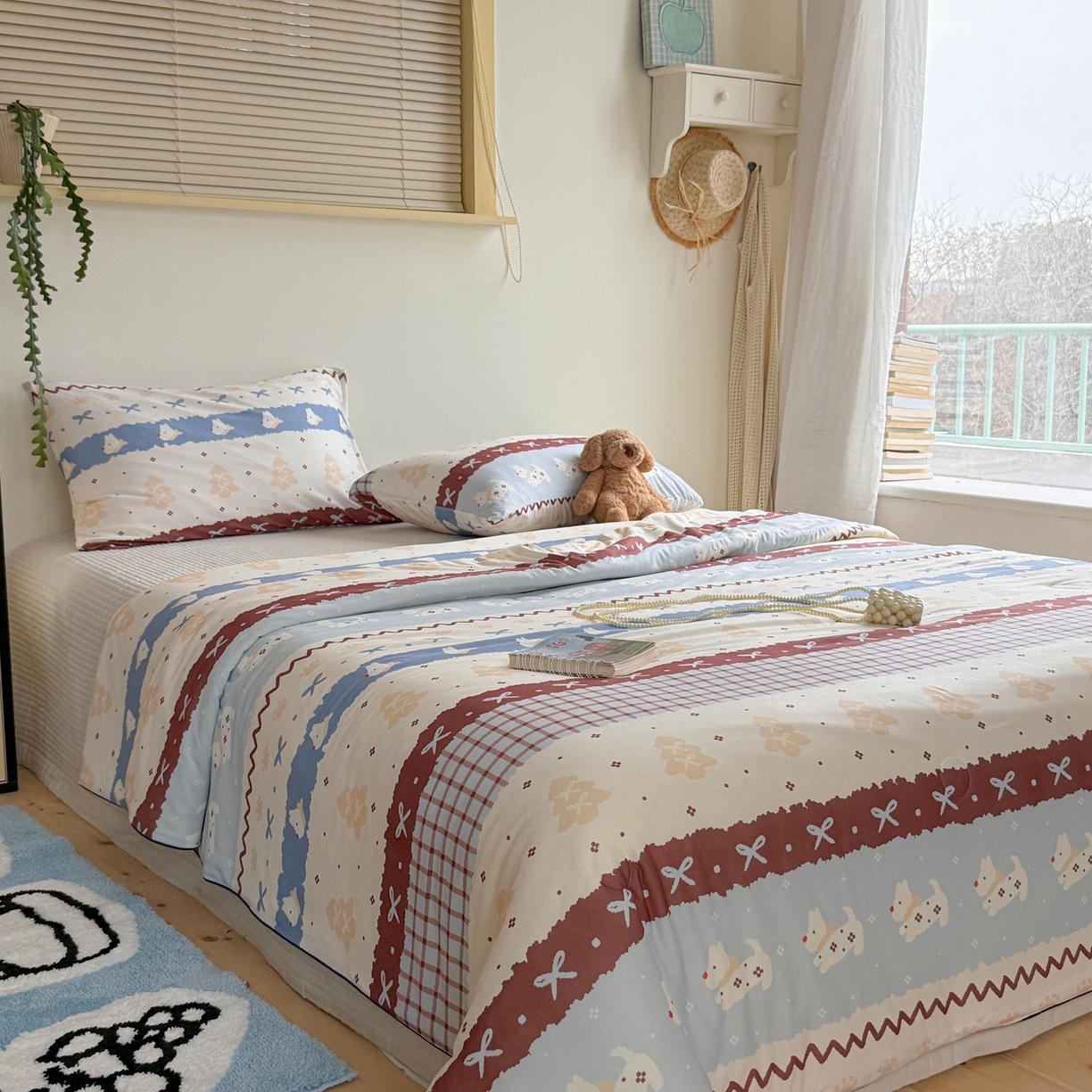 91家纺网 家纺一手货源 找家纺 暖生活 2026春夏新款A类牛奶针织棉夏被夏凉被空调被 费尔狗