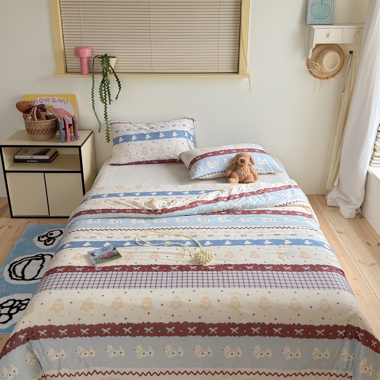 91家纺网 家纺一手货源 找家纺 暖生活 2026春夏新款A类牛奶针织棉夏被夏凉被空调被 费尔狗