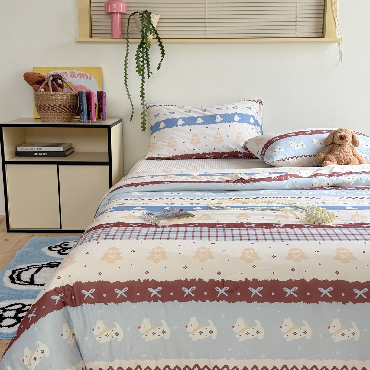 91家纺网 家纺一手货源 找家纺 暖生活 2026春夏新款A类牛奶针织棉夏被夏凉被空调被 费尔狗