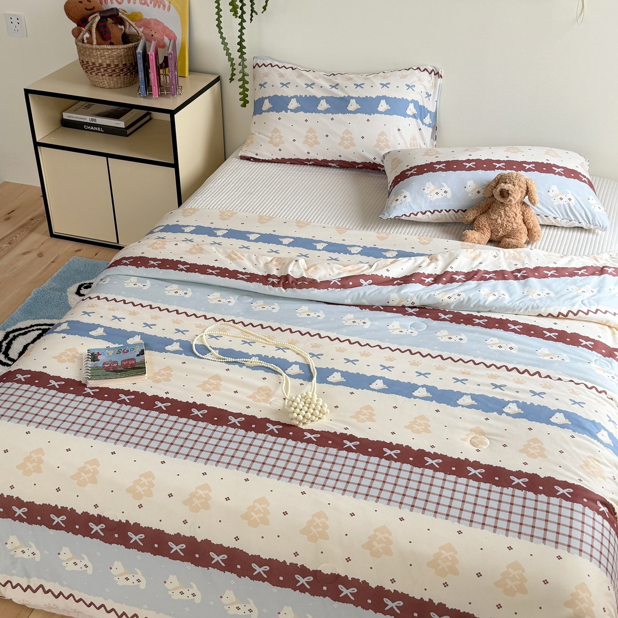 91家纺网 家纺一手货源 找家纺 暖生活 2026春夏新款A类牛奶针织棉夏被夏凉被空调被 费尔狗