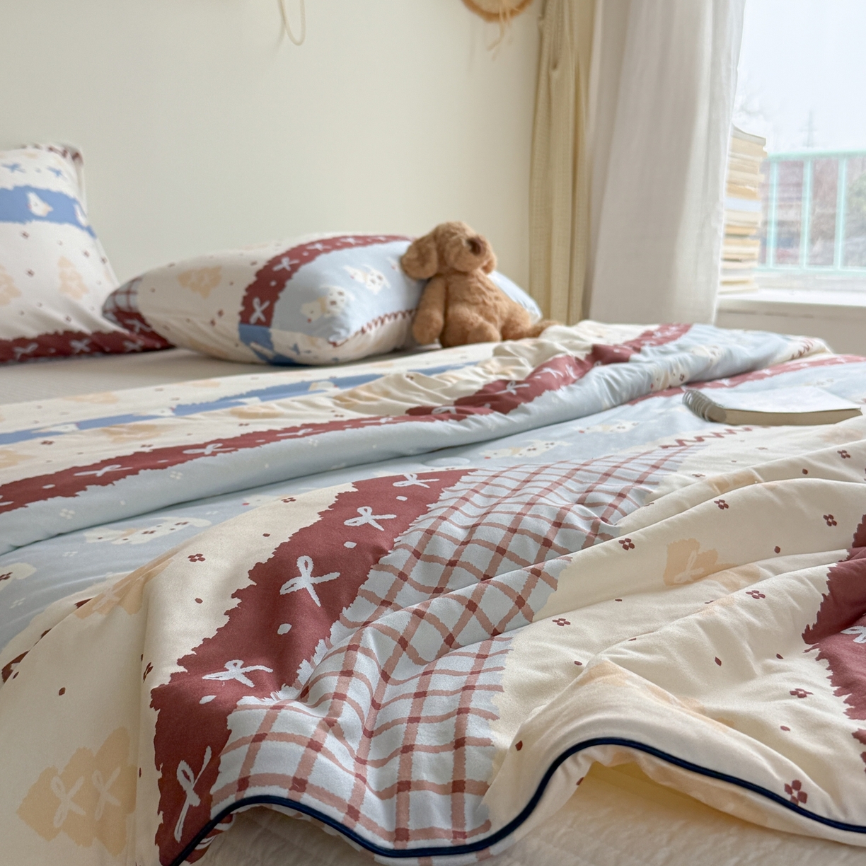 91家纺网 家纺一手货源 找家纺 暖生活 2026春夏新款A类牛奶针织棉夏被夏凉被空调被 费尔狗