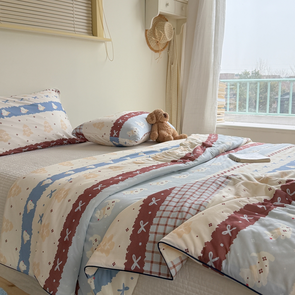 91家纺网 家纺一手货源 找家纺 暖生活 2026春夏新款A类牛奶针织棉夏被夏凉被空调被 费尔狗