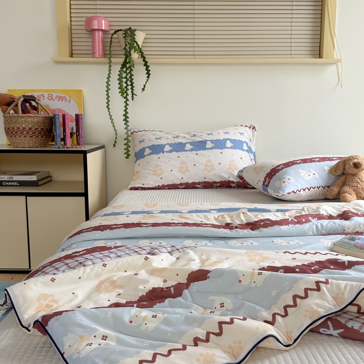 91家纺网 家纺一手货源 找家纺 暖生活 2026春夏新款A类牛奶针织棉夏被夏凉被空调被 费尔狗