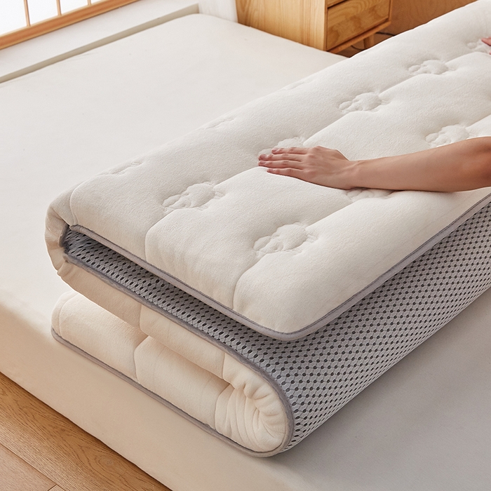优莱床垫 2026新款羊毛床垫-单边款 羊毛床垫单边米白